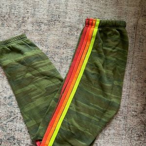 Aviator nation sweatpants army women’s size Large